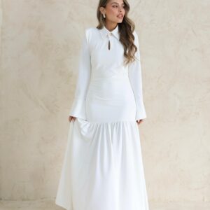 שמלת ערב נריה לבנה